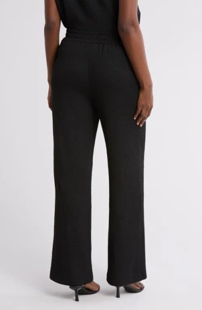 Gemma + Jane Jacquard Pull-on Pants In Black