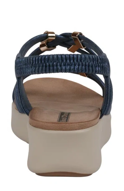 Gc Shoes Women's Fran Strappy Wedge Sandals In Navy