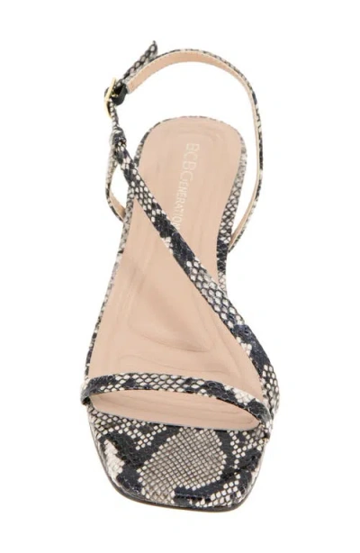 Bcbgeneration Inaya Snakeskin Embossed Sandal In Multi Snake