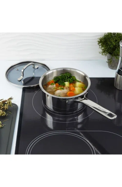 Berghoff Dina Helix 1.6-quart Saucepan With Lid In Silver