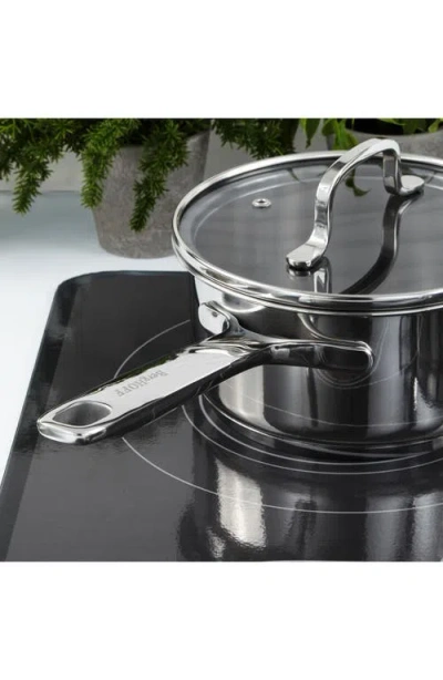 Berghoff Dina Helix 1.6-quart Saucepan With Lid In Silver