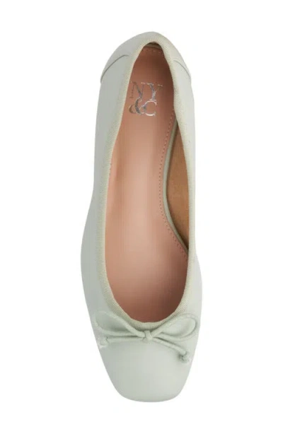 New York And Company Paulina Womens Square Closed Toe Ballet Flats In Dusty Mint
