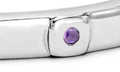 Samuel B. Semiprecious Stone Two-tone Bangle Bracelet In Purple