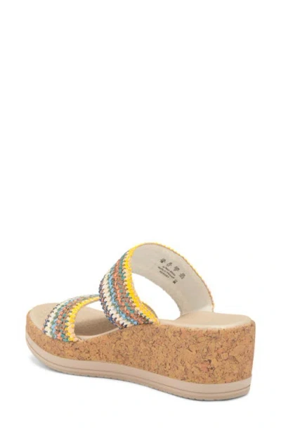 Bzees Resort Wedge Sandal In Multi Rafia
