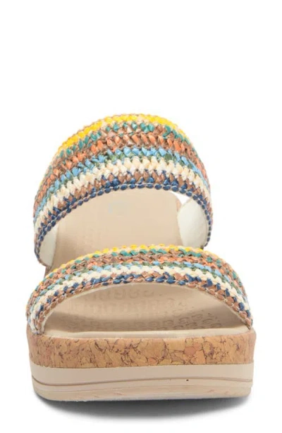 Bzees Resort Wedge Sandal In Multi Rafia