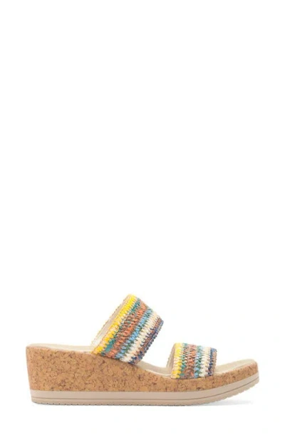 Bzees Resort Wedge Sandal In Multi Rafia