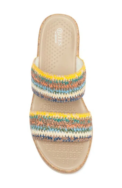 Bzees Resort Wedge Sandal In Multi Rafia