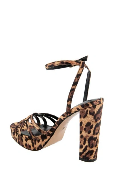 Bcbg Orisa Ankle Strap Platform Sandal In Leopard