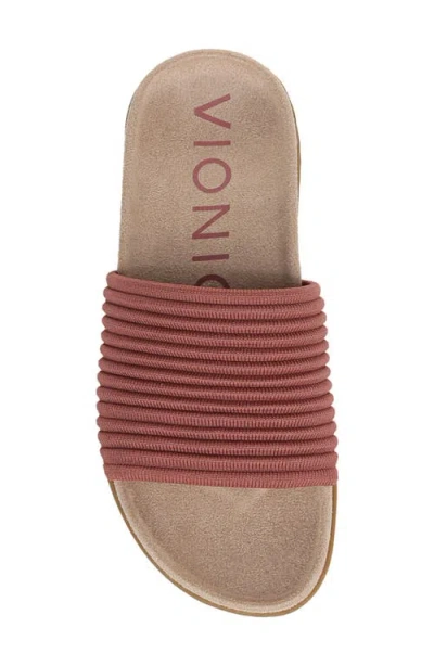 Vionic Evie Slide Sandal In Withered Rose