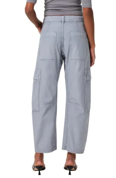 Citizen Of Humanity Citizens Of Humanity Marcelle Cotton Low Slung Cargo Pants In Hematite (blue)