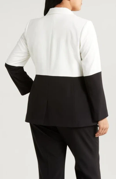Tahari Asl Colorblock Blazer In Black