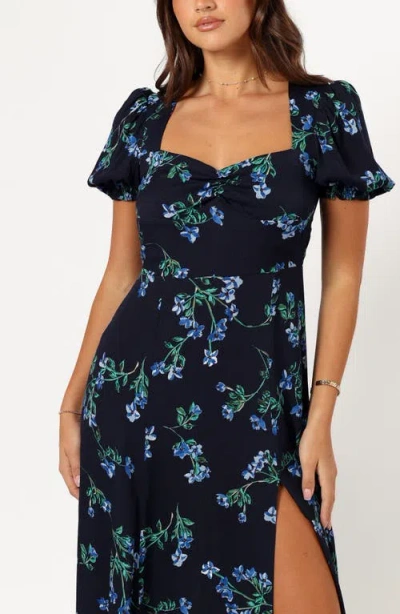Petal And Pup Petal & Pup Hendrix Floral Print Midi Dress In Blue
