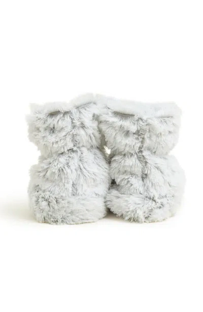 Warmies Marshmallow Plush Booties In Marshmallow Gray