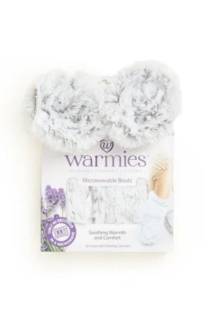 Warmies Marshmallow Plush Booties In Marshmallow Gray