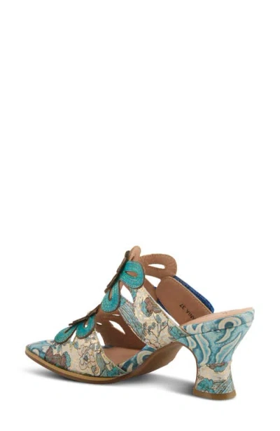 L'artiste By Spring Step Alania Sandal In Turquoise Multi