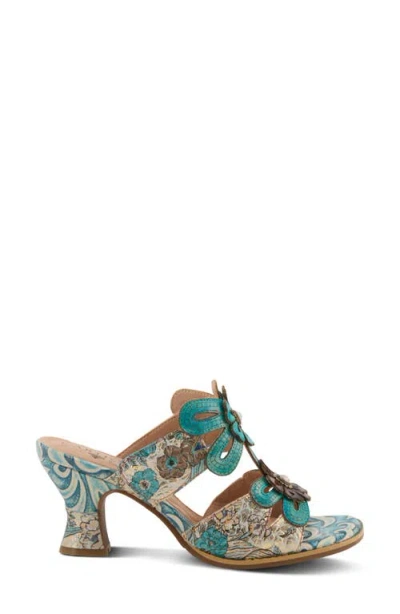 L'artiste By Spring Step Alania Sandal In Turquoise Multi
