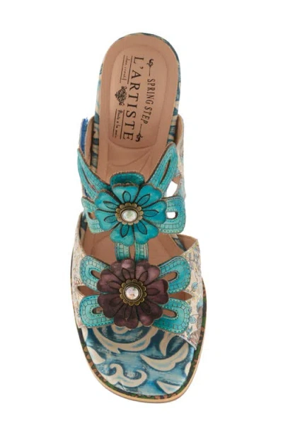 L'artiste By Spring Step Alania Sandal In Turquoise Multi