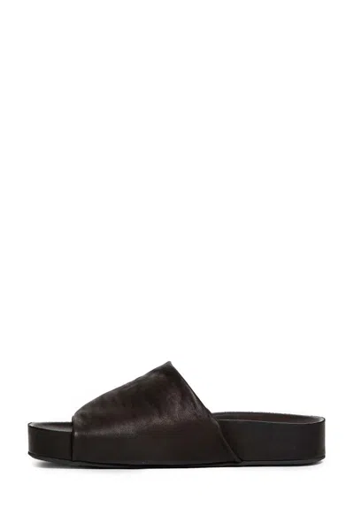 Uma Wang Man Black Sandals & Slides In Black