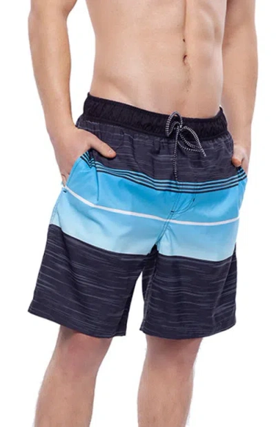 Rokka&rolla All-day Comfort Mesh-lined Swim Trunks In Blue