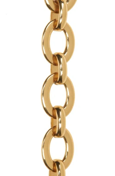Chloé Script Logo Chain Belt In Gold
