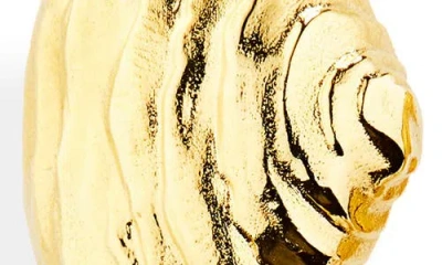 Chloé Gold-tone Shell Pearl Drop Earrings In Vintage Gold