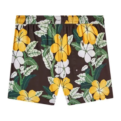 Tombolo Night Bloom Swim Trunks In Brown