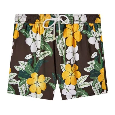 Tombolo Night Bloom Swim Trunks In Brown