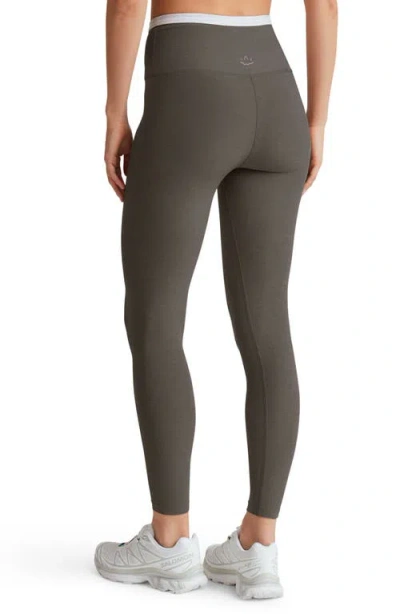 Beyond Yoga Spacedye Outlines High Waisted Midi Legging In True Gray Heather/cl