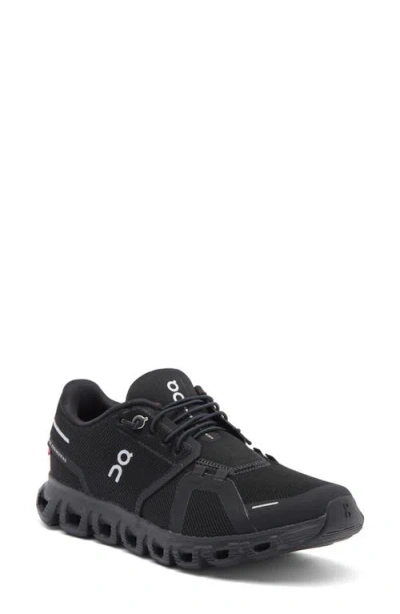 On Breathable Mesh Sneakers With Distinctive Segmented Sole In Black/black