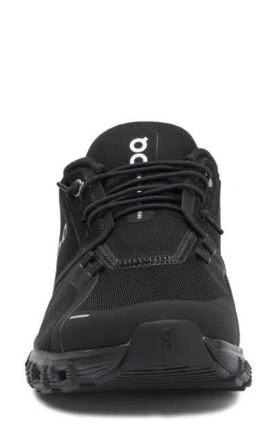 On Breathable Mesh Sneakers With Distinctive Segmented Sole In Black/black