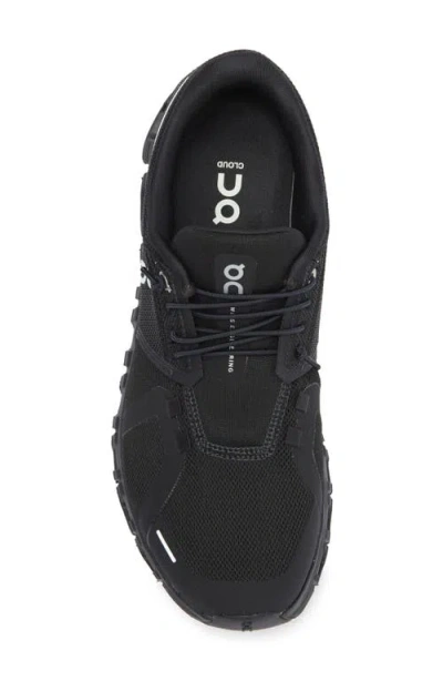 On Breathable Mesh Sneakers With Distinctive Segmented Sole In Black/black