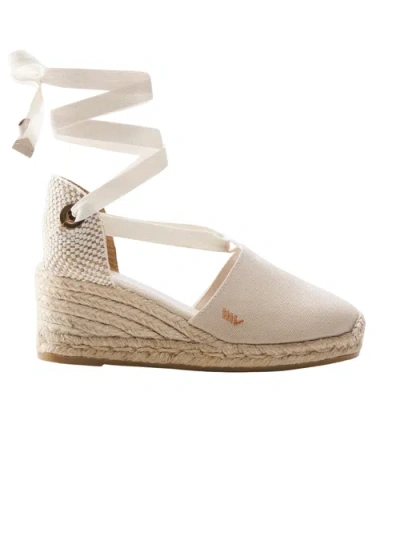 Viscata Escala Canvas Espadrille Wedges In Beige