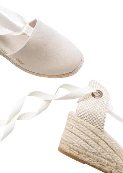 Viscata Escala Canvas Espadrille Wedges In Beige