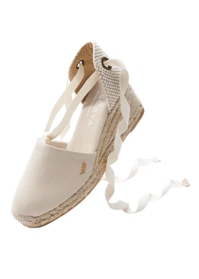 Viscata Escala Canvas Espadrille Wedges In Beige