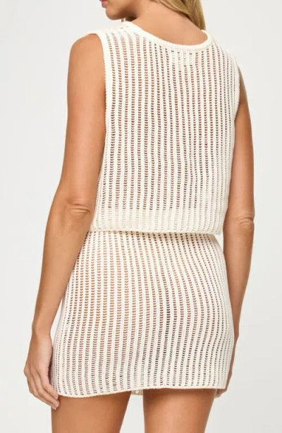 L*space Lspace Sander Open Stitch Cover-up Tank In Cream