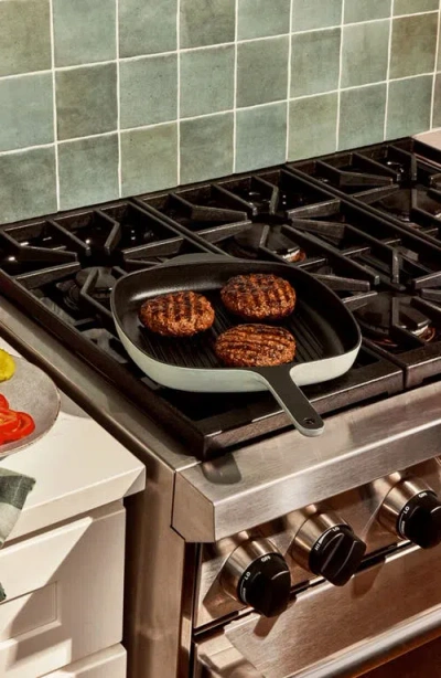 Caraway 10.5-inch Enameled Cast Iron Grill Pan In Gray