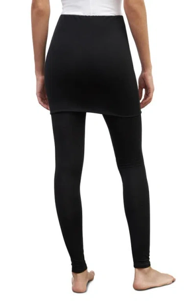 Marcella Burke Skirted Leggings In Black