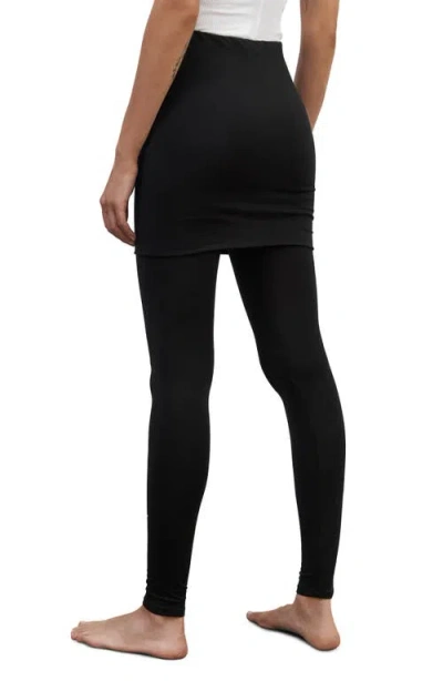 Marcella Burke Skirted Leggings In Black