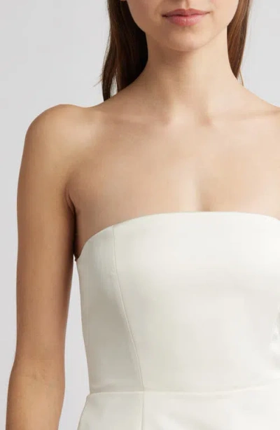 Delfi Collective Gemma Strapless Netted Gown In Ivory