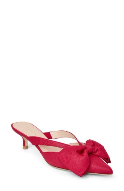 Jack Rogers Cynthia Bow Pointed Toe Mule In Carmine Red