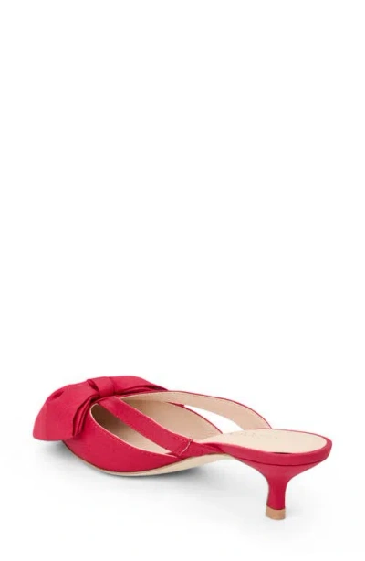 Jack Rogers Cynthia Bow Pointed Toe Mule In Carmine Red