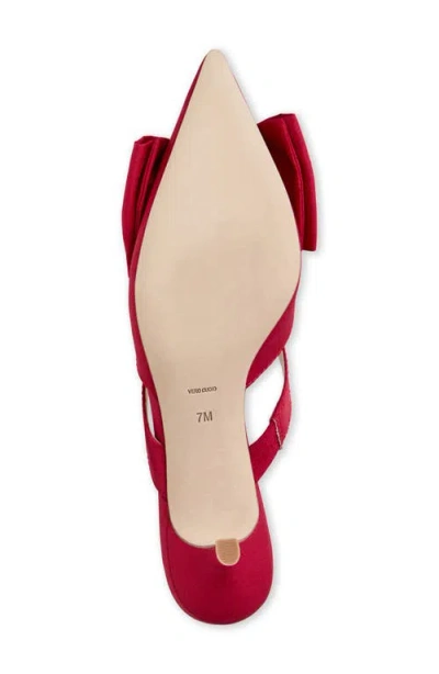 Jack Rogers Cynthia Bow Pointed Toe Mule In Carmine Red