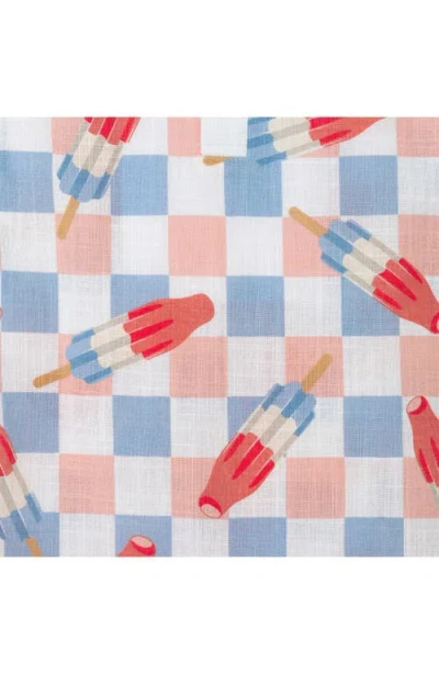 Andy & Evan Print Sleeveless Romper & Bucket Hat Set In White