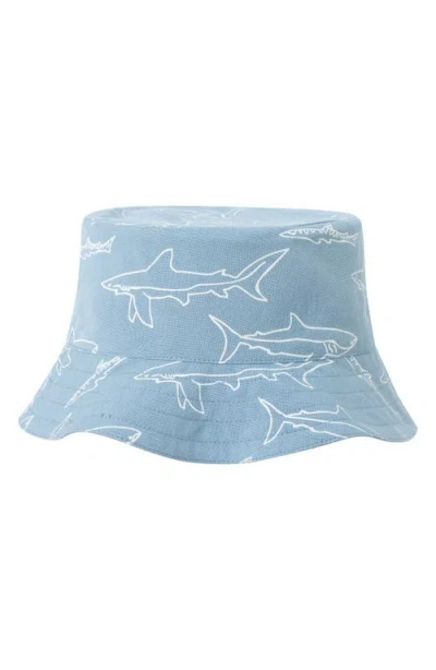 Andy & Evan Print Sleeveless Romper & Bucket Hat Set In Blue