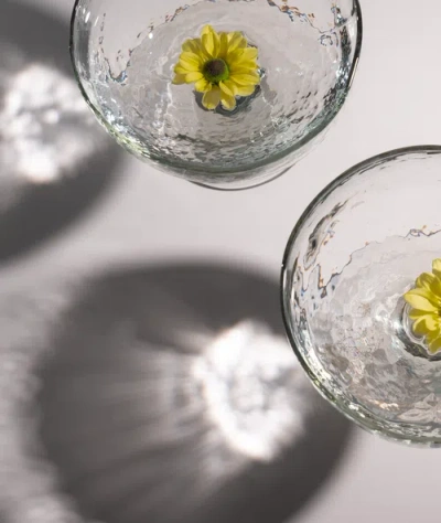 The Collective Pebbled Footed Small Compotes In Clear