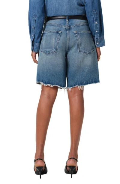 Citizen Of Humanity Citizens Of Humanity Ayla High Waist Raw Hem Cutoff Denim Bermuda Shorts In Bianca