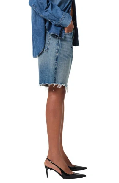 Citizen Of Humanity Citizens Of Humanity Ayla High Waist Raw Hem Cutoff Denim Bermuda Shorts In Bianca