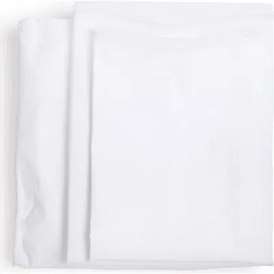 Pom Pom At Home Skylar Cotton Percale Sheet Set In White/white