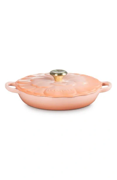 Le Creuset Enameled Cast Signature 2.25 Qt. Petal Braiser In Peche