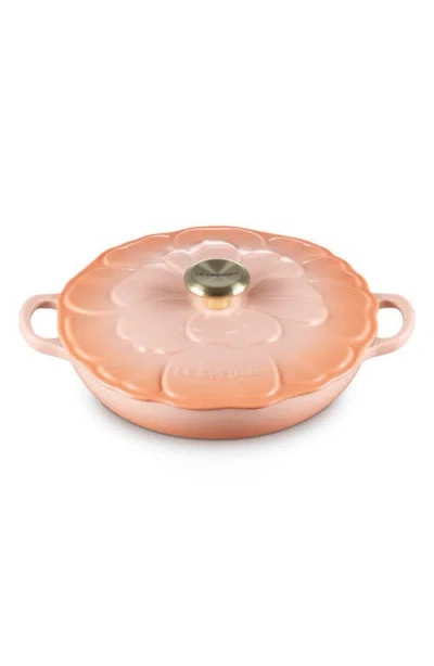 Le Creuset Enameled Cast Signature 2.25 Qt. Petal Braiser In Peche
